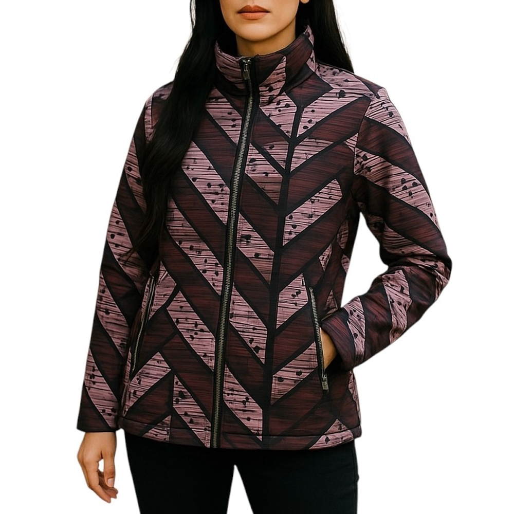 Columbia Purple Black Chevron Shell Jacket MEDIUM